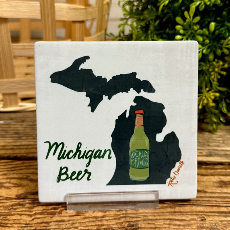 Michigan Beer Coaster
