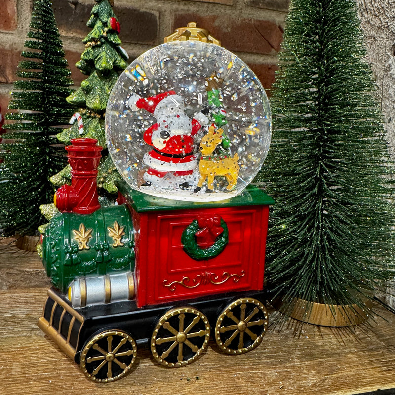 Santa Train Snow Globe