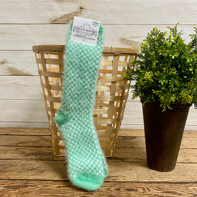 World's Softest Women's Feather Check Crew Socks