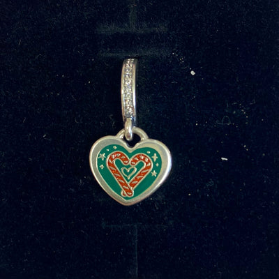 Candy Cane Heart Pandora Charm