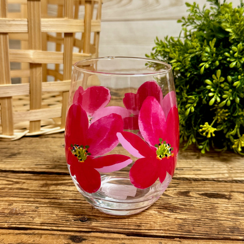 Springtime Pink Stemless Wineglass