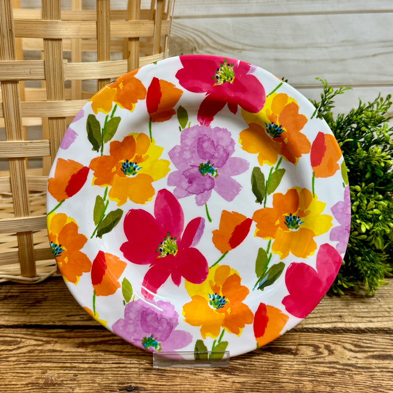 Springtime Floral Melamine Plate