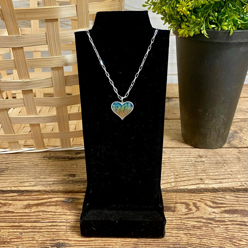 Sterling Silver Heart of Sand Dune Jewelry Necklace