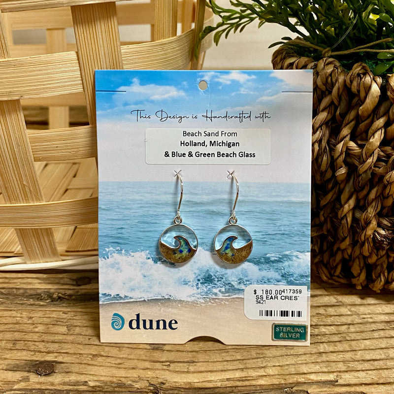 Custom Crest Wave Drop Dune Jewelry Earrings