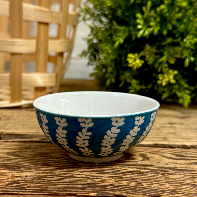 Rustic Blue & Cream Dip Bowls
