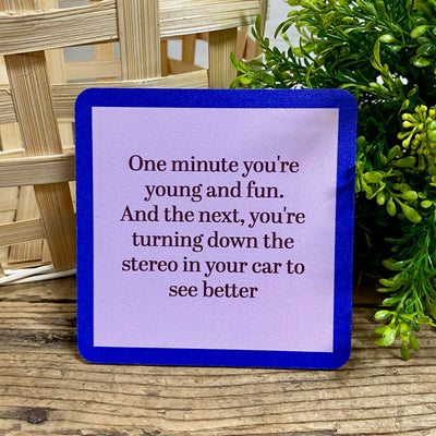 Drinks On Me Coasters With Funny Sayings