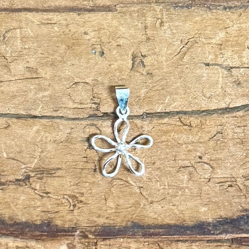 Sterling Silver Mini Flower Pendant - Apothecary Gift Shop