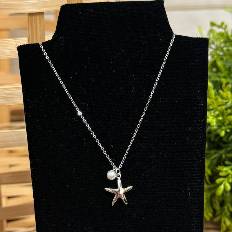 Starfish and Pearl Necklace