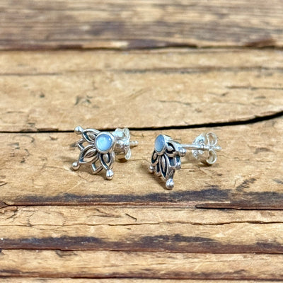 Little Lotus Mother of Pearl Stud Earrings