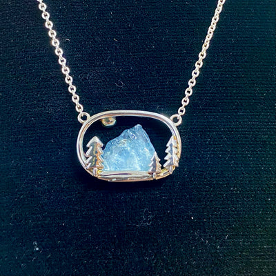 Sterling Silver Glacier Mountain Dune Jewelry Necklace