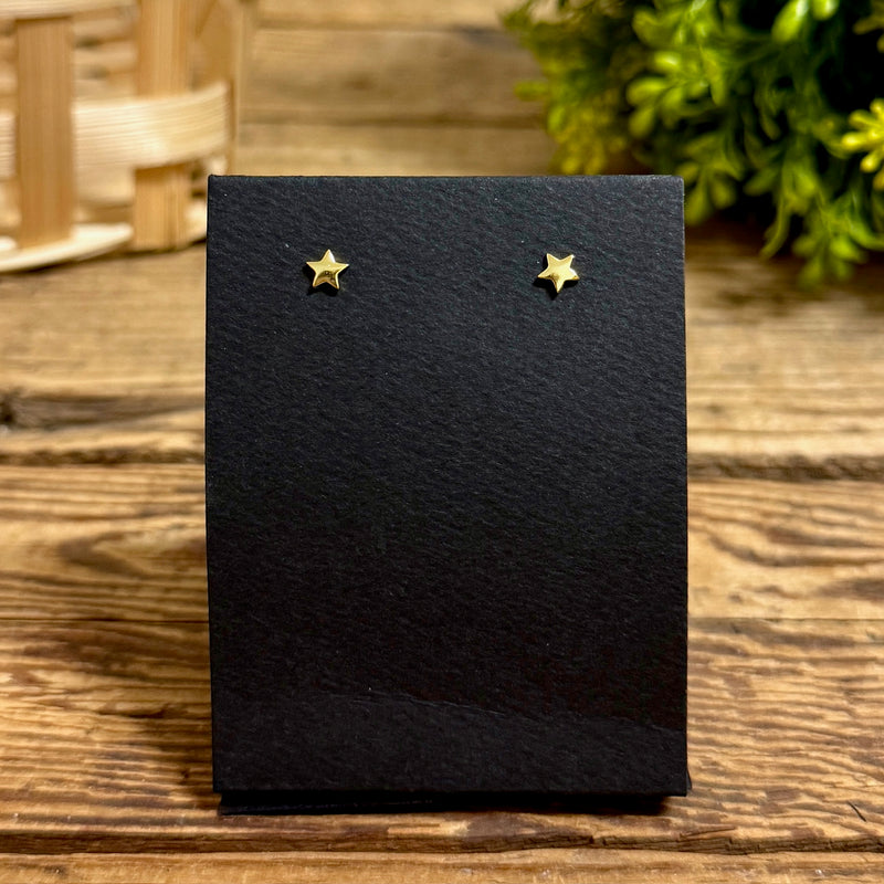 Gold Plated Shiny Star Earrings