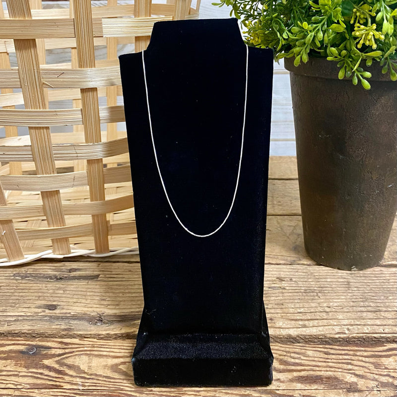 22" Adjustable Sterling Silver Box Chain