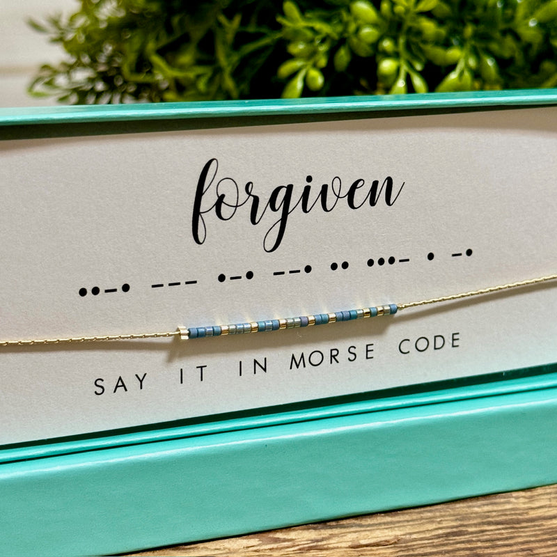 Forgiven Morse Code Necklace