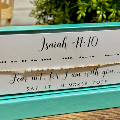 Isaiah 41:10 Morse Code Necklace
