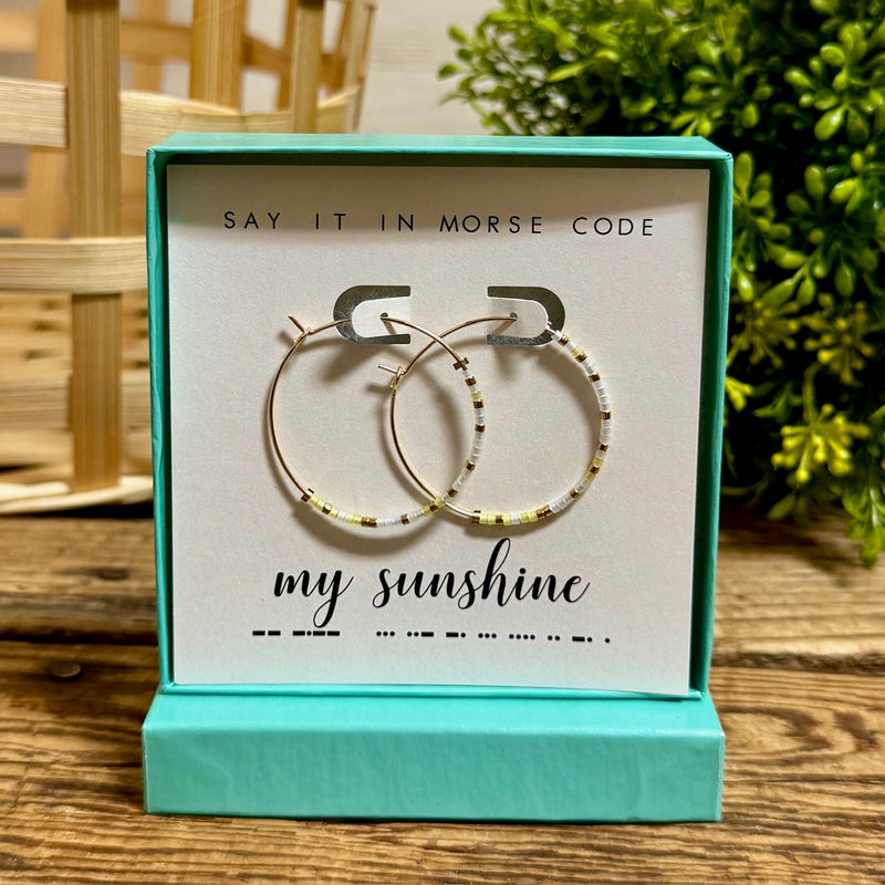 My Sunshine Morse Code Earrings