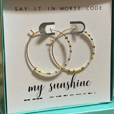 My Sunshine Morse Code Earrings