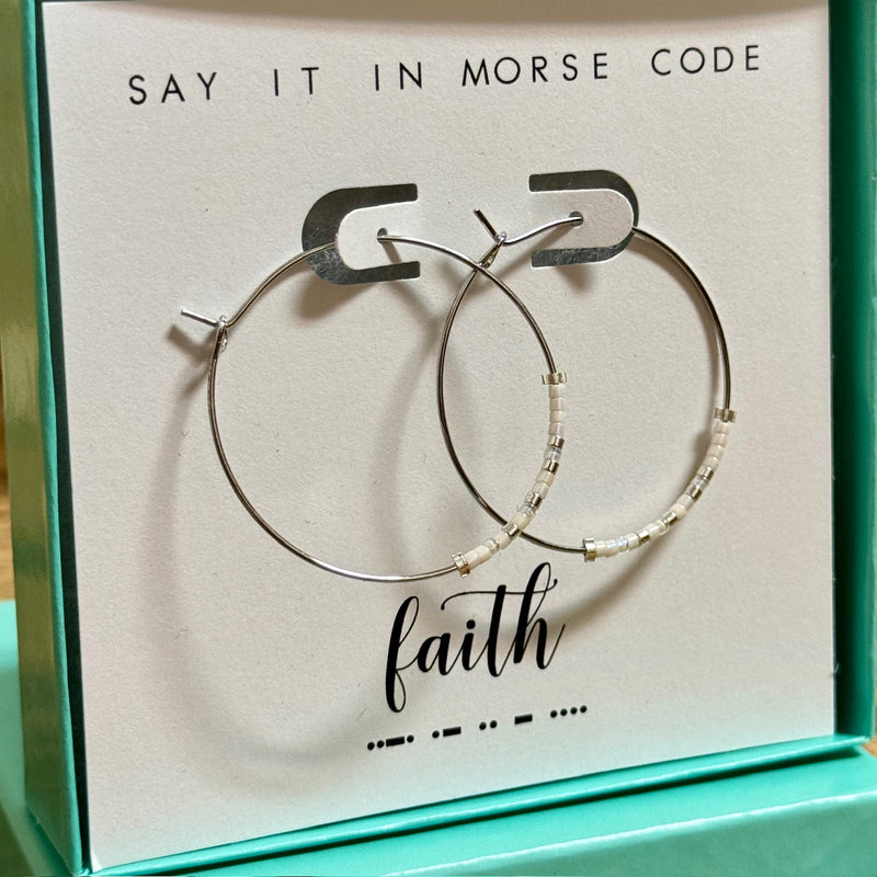 Faith Morse Code Earrings