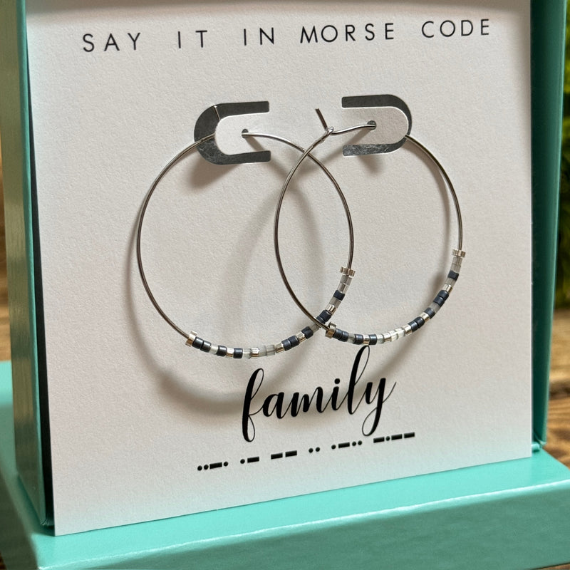 Family Morse Code Earrings