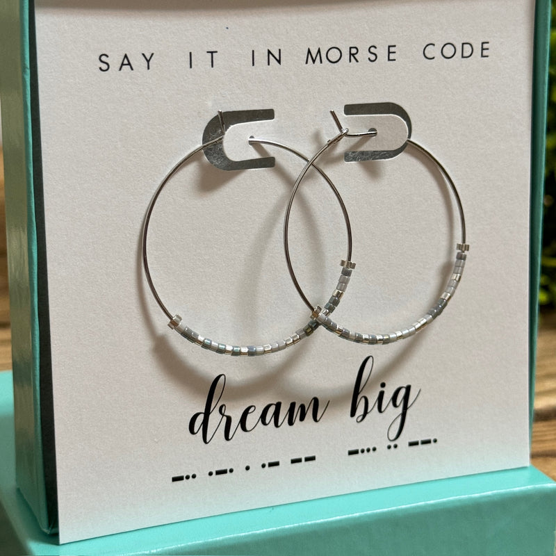 Dream Big Morse Code Earrings