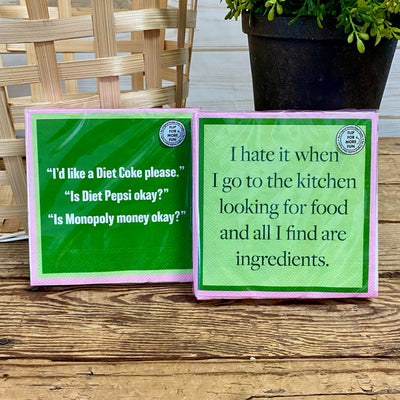 Double The Fun Cocktail Napkins With Funny Sayings