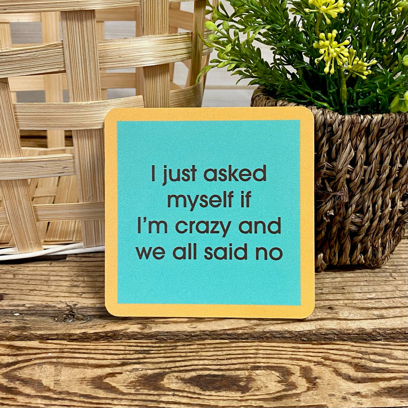 Drinks On Me Coasters With Funny Sayings