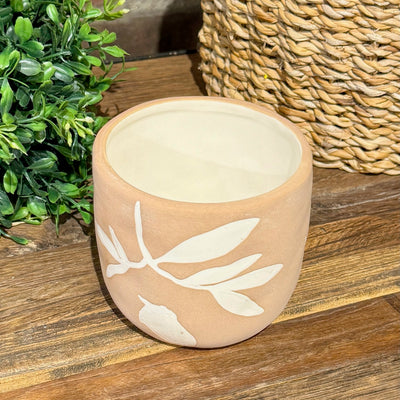 Rustling Oak Leaves Ceramic Pot