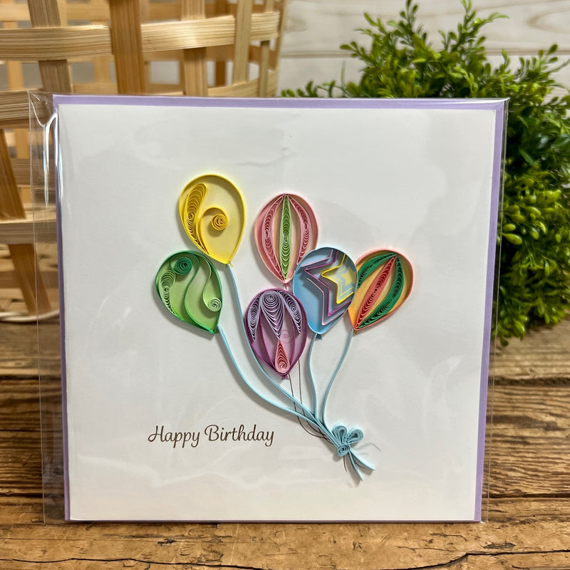 Balloon Bunch Quilling Card