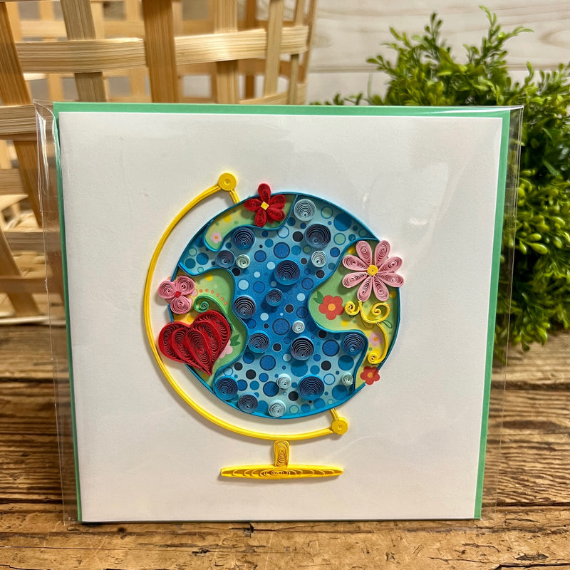 Floral Globe Quilling Card