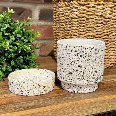 Nisha Ceramic Pot & Saucer