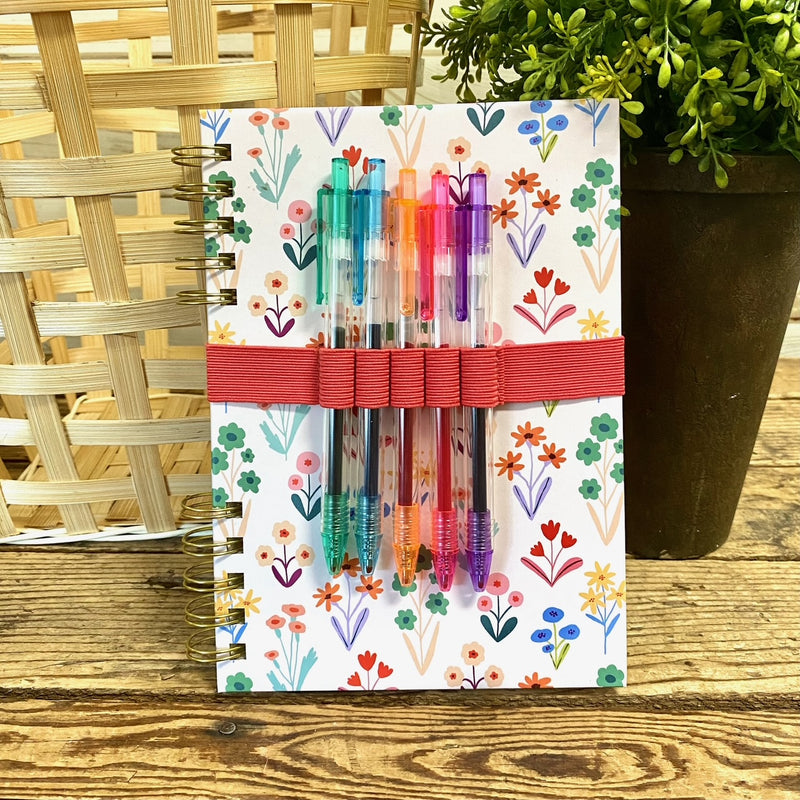 Flower Spiral Notebook & Pen Set