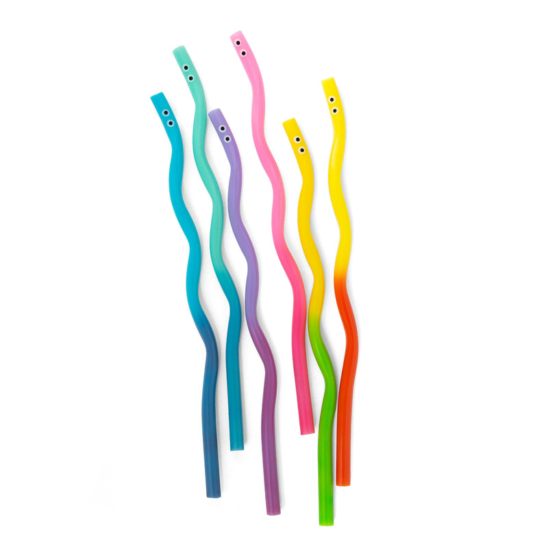 Wiggly Worm Color-Changing Straws