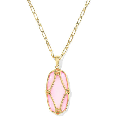 Elle Lattice Frame Long Kendra Scott Necklace