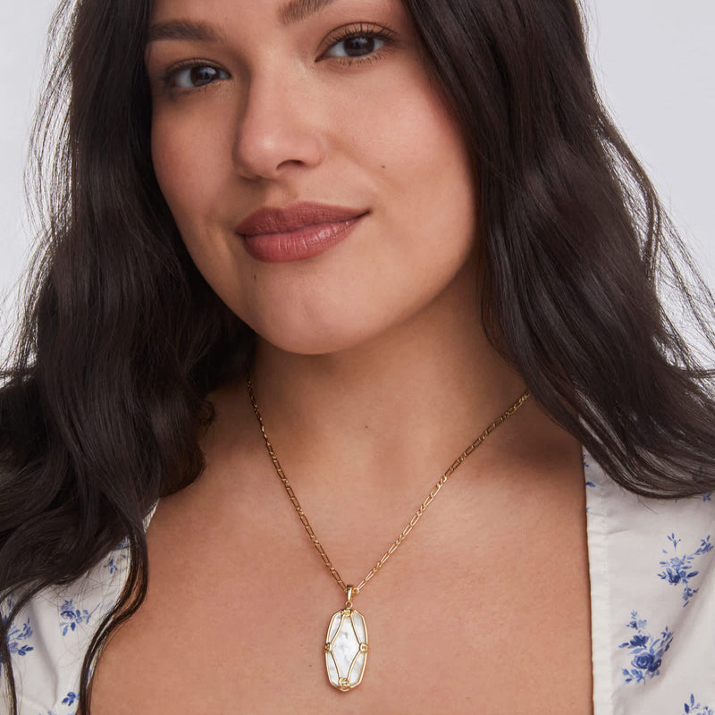 Elle Lattice Frame Long Kendra Scott Necklace