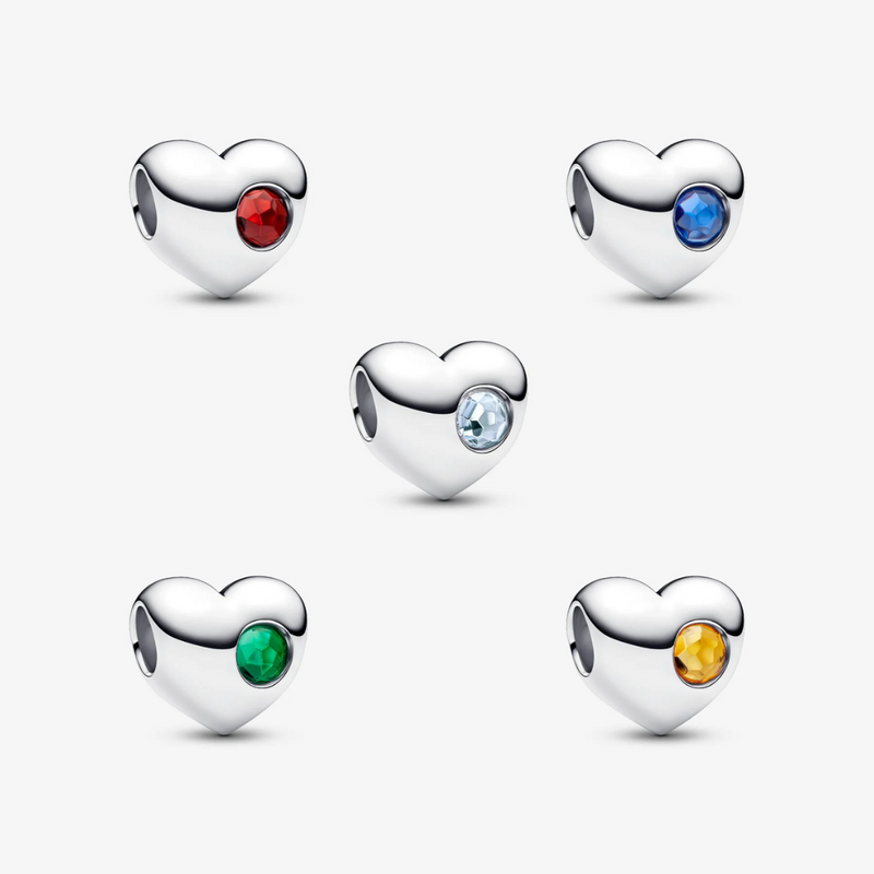 Heart Birthstone Pandora Charms