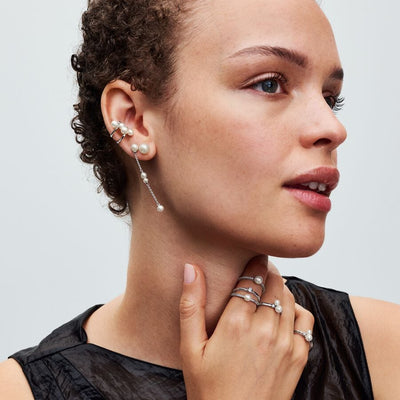 Treated Freshwater Cultured Pearl Drop Pandora Earrings