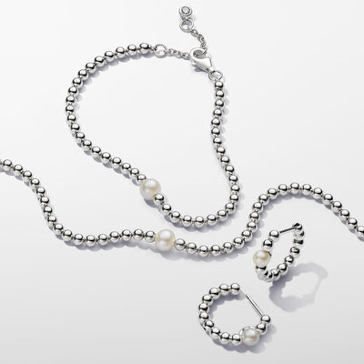 Treated Freshwater Cultured Pearl & Beads Pandora Bracelet