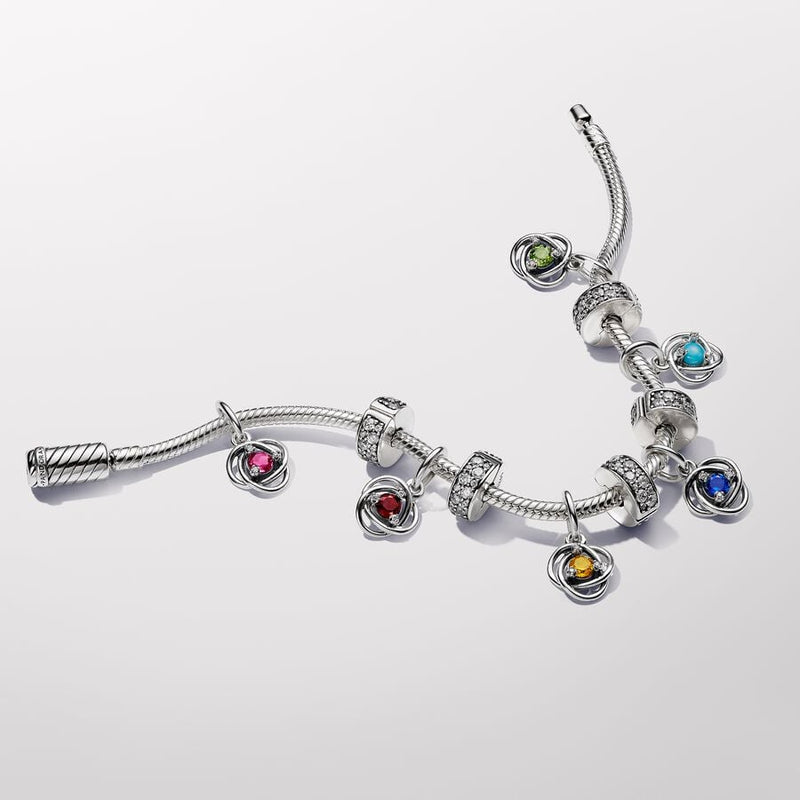 August Spring Green Eternity Circle Dangle Pandora Charm
