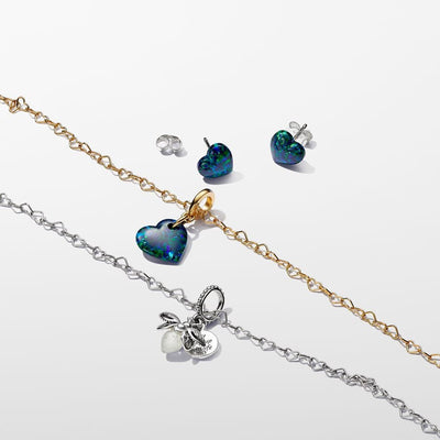 Linked Hearts Collier 14k Gold Plated Pandora Necklace