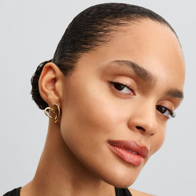 Organically Shaped Heart Pandora Earrings