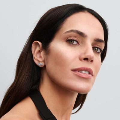 Embracing Halo Pandora Stud Earrings