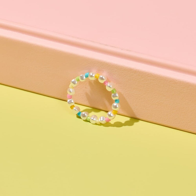 Rainbow Reef Pearl Pura Vida Stretch Ring
