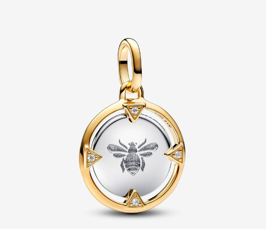 Bee Medallion Two-Tone Pandora Charm