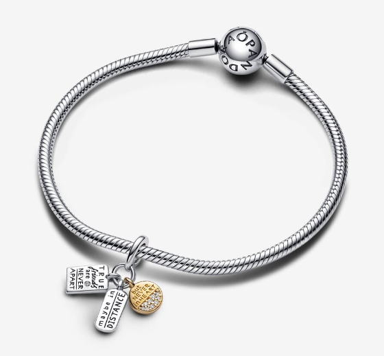 Friendship Triple Dangle Two-Tone Pandora Charm