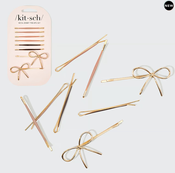 Metal Enamel Cloud & Bow Kitsch Bobby Pins