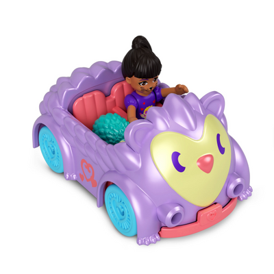 Polly Pocket Micro Doll with Die-cast Vehicle Set