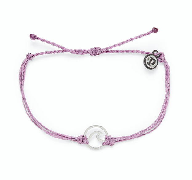 Pura Vida Silver Wave Charm Bracelet