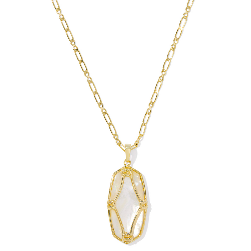 Elle Lattice Frame Long Kendra Scott Necklace