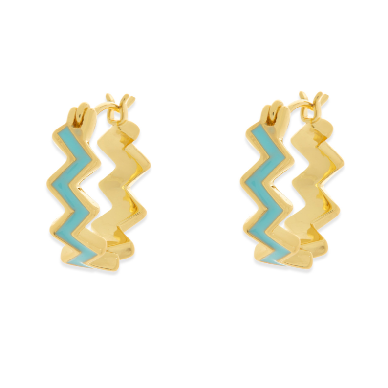 Ziggy Enamel Pura Vida Hoop Earrings