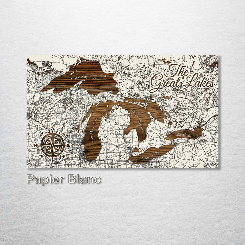 Great Lakes Street Map by Fire & Pine