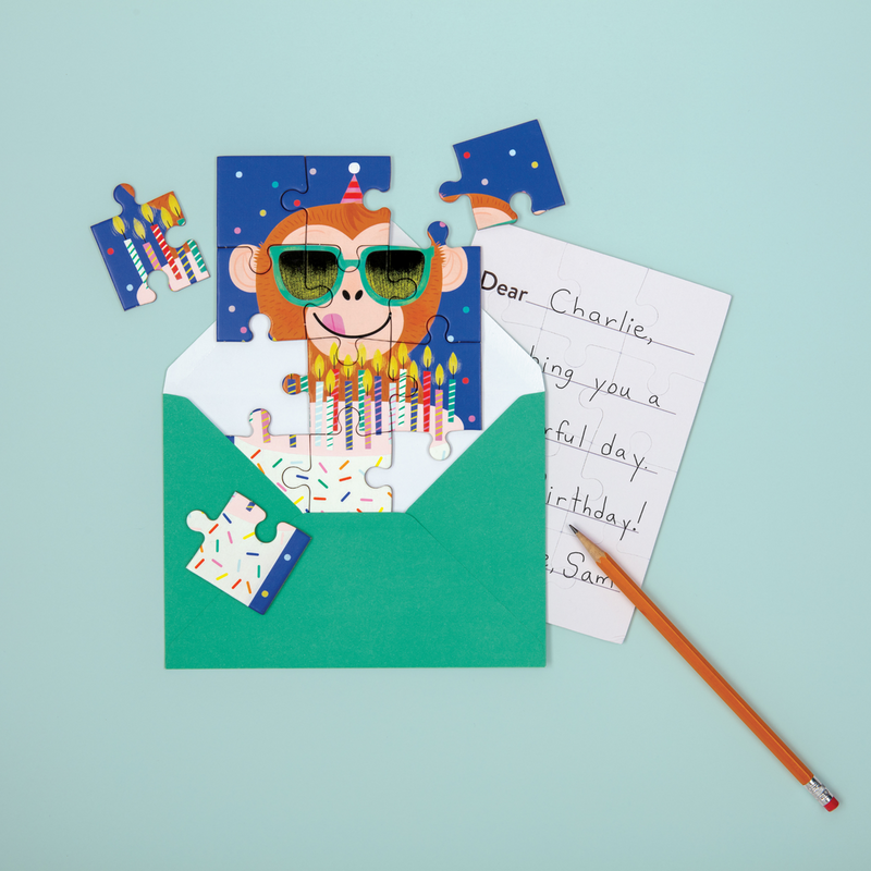 Monkey Cake Puzzle Card